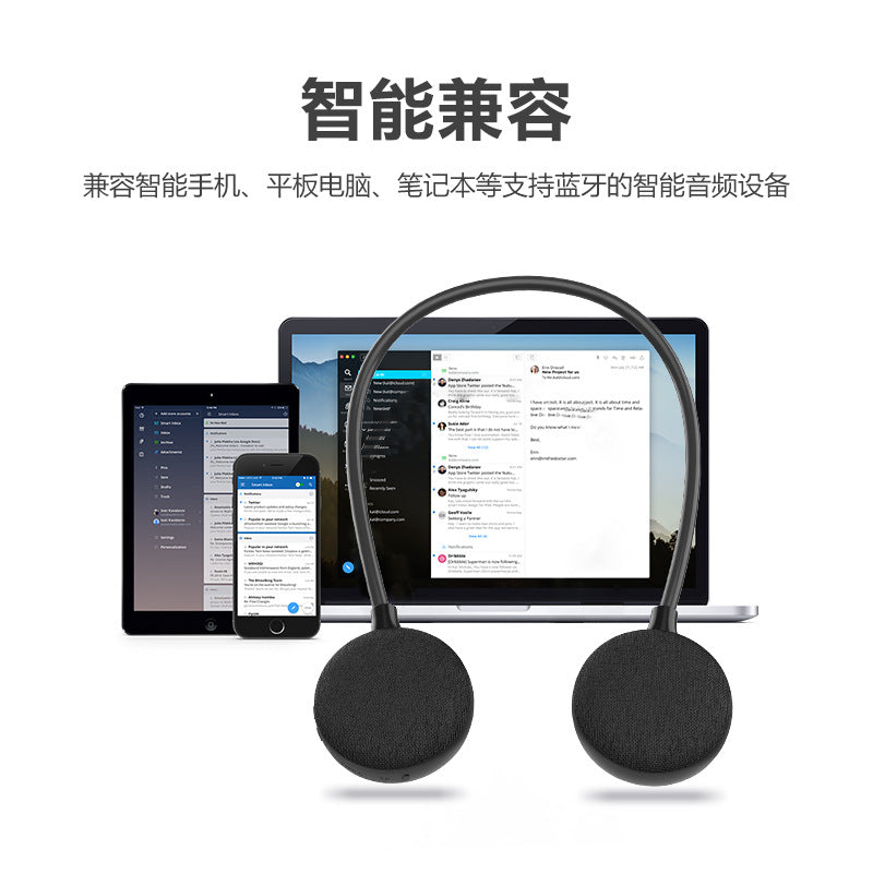 New arrival halter style bluetooth speaker fabric portable wireless small speaker stereo music magic ring waterproof