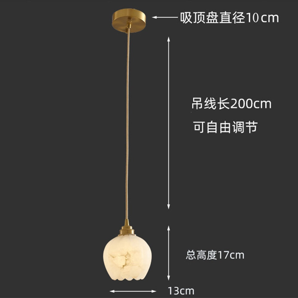 Source factory cross-border wholesale hot style natural accessible luxury spanish marble chandelier bedroom bedside decoration small chandelier