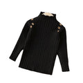 Girl half turtleneck sweaterknitting bottom shirtfall and winternew arrivalkids clothing style baby fleece-linedthickened sweater