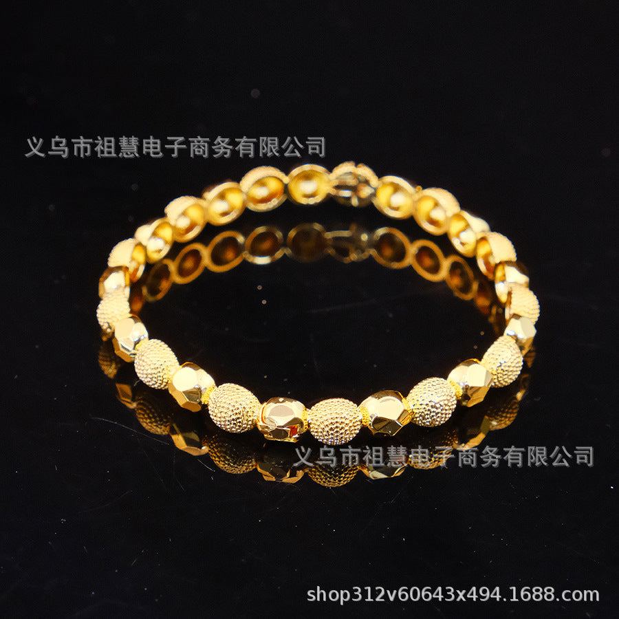 middle eastern luxury women's designer gold-plated bangle, fashion bracelet, wedding gold, turkish jewelry