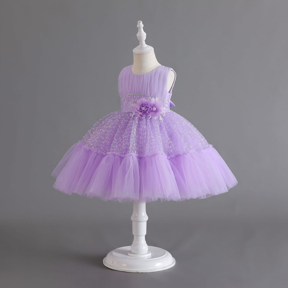 new sequin kids' dress, children's formal gown, princess dress, baby girl's first birthday dress, baby dress