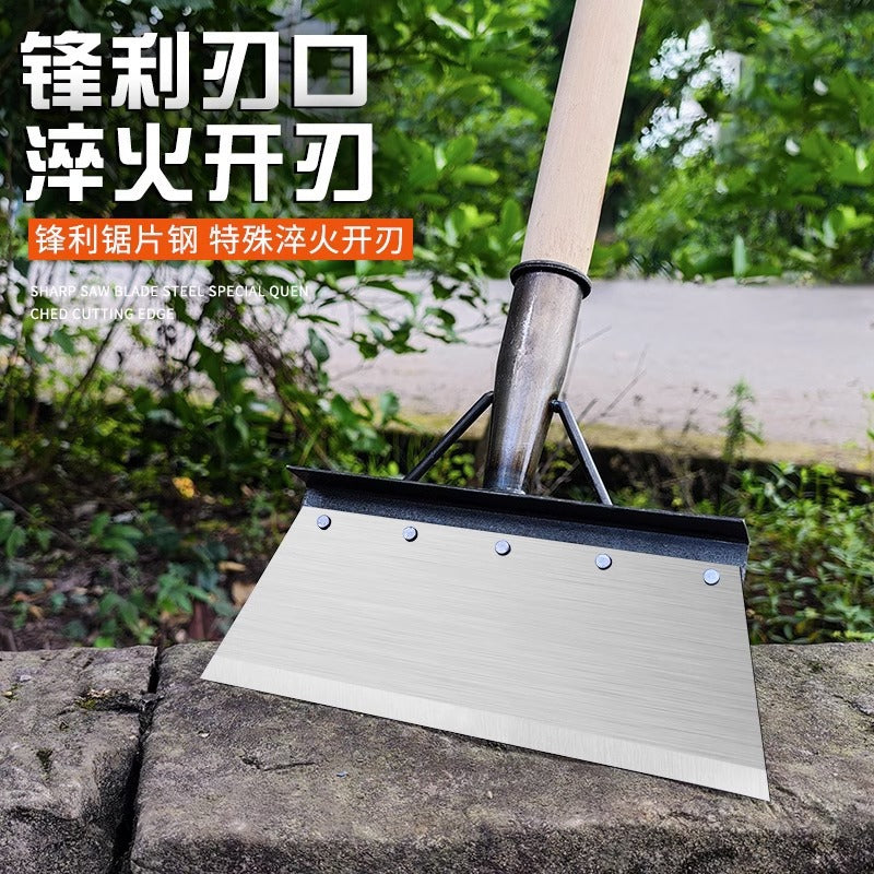 Cleaning shovel Agricultural farm manure removal shovel Ground silt Pig manure Chicken manure shovel Weed removal artifact Saw blade Steel shovel