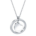 304 stainless steel 26 letter round hollow heart initial necklace - personalized name engraving couple gift necklace for women