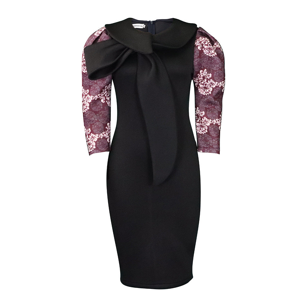 D294 european and american clothing  cross-border new autumn plus size elegant fashion bodycon dress - high-quality export dress