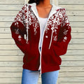 hot-selling plus-size women's zip-up hoodie, new casual long-sleeve hooded sweatshirt jacket, dropshipping available