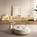 Solid wood slate coffee table cream style living room for home wood color large and small apartment floor cabinet accessible luxury stretch tv cabinet