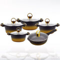 Exportexportfor home non-stick stone soup pot 10-piece set 10 pcs advanced non stick pot