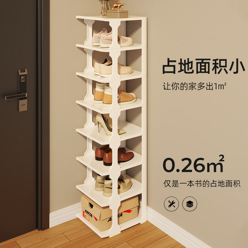 Simple shoe rack, multi-layer economical dormitory shoe cabinet, household narrow door dust-proof storage artifact, indoor wholesale