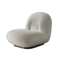 Influencer-approved "white fatty" leisure chair - lazy lounge sofa, fabric sofa, lambswool single chair, custom furniture