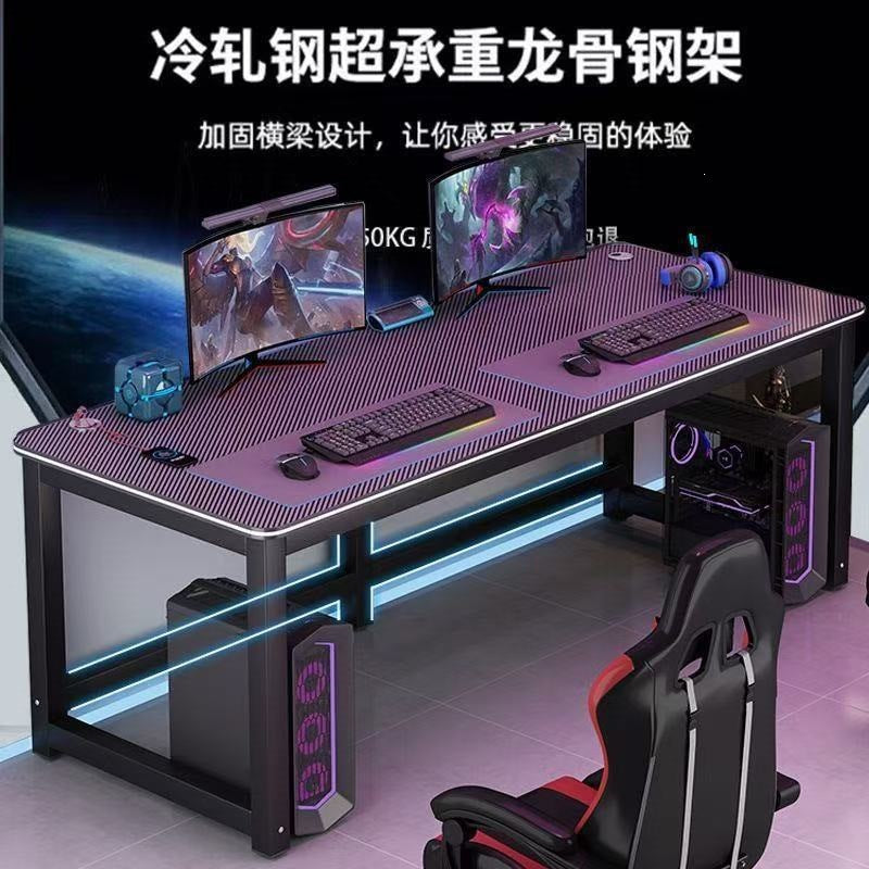 Computer desk desktop computer double desk simple for home bedroom study table rectangular workbench desk no