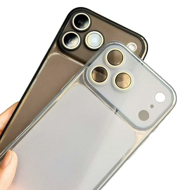Suitable for apple 16promax anti-fall mobile phone case, ultra-thin second-change case, fine hole transparent color iphone17 protective case 13