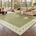 Small fresh green living room carpet cream style square no-wash and wipeable sofa coffee table blanket classy bedroom floor mat