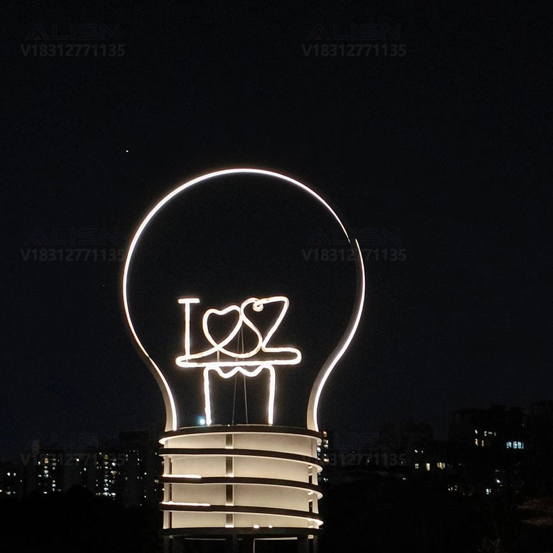 Big light bulb cultural tourism night tour landscape light Meichen installation space art park scenic landscape lighting installation