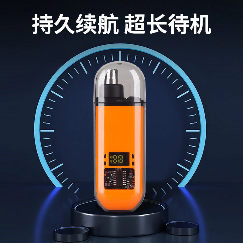 New rechargeable electric nose hair trimmer for men - digital display, mini & portable