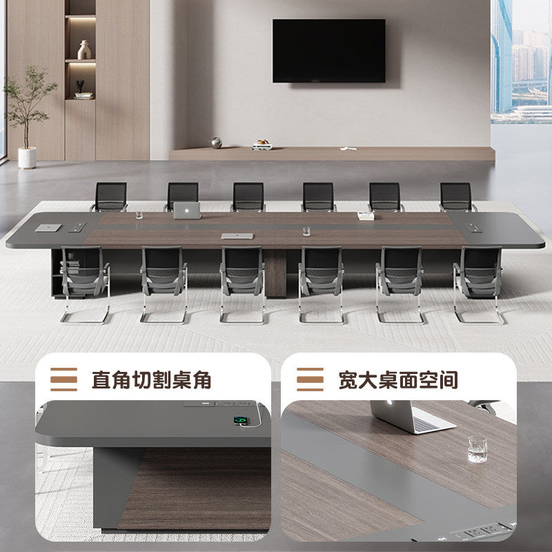 Saint-li conference table - modern rectangular boardroom table and chair set, available in various sizes for small to large meeting rooms, office furniture