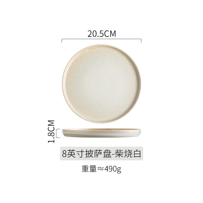 Kiln-turned-steak plate, creative western food plate, steak plate, commercial catering plate, for home ceramic dish plate