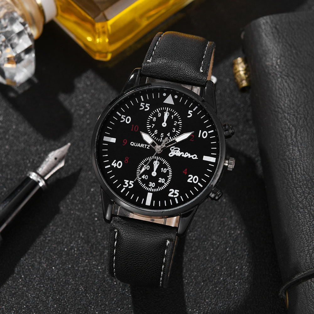 Aliexpress new men's versatile fashion watch, hot-selling business two-dial wristwatch, factory direct