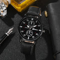 Aliexpress new men's versatile fashion watch, hot-selling business two-dial wristwatch, factory direct