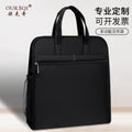 Large capacity vertical briefcase - waterproof oxford cloth document bag for meetings and travel