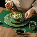 Japanese creative kiln-turned tableware ceramic suit restaurant for home model room stylish ceramic plate for one person to eat