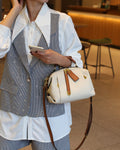 Genuine leather women's bag classy sense 2025best sellingfashionretro shoulder bag togo first layer cowhide satchel crossbody bag