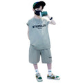 Boys' summer outfit  new style: sleeveless summer set for kids, stylish and trendy, mid-to-large size children's clothing, sportswear, handsome look
