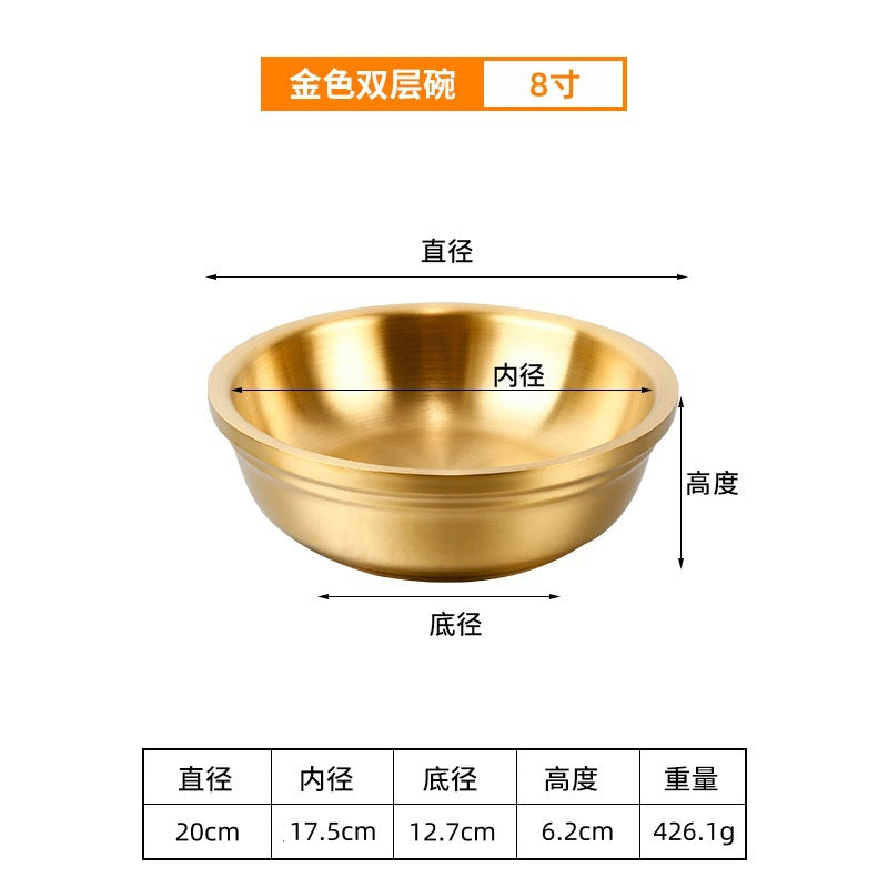 Korean stainless steel multi-purpose basin and bowl for home hot pot basin thickened soup basin cold basin kitchen large egg washing basin