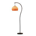 Vintage brown floor lamp s-shaped light luxury high-end ambiance fishing light living room sofa side bedroom bedside lamp