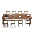 Office casual negotiation table living room table workbench solid wood large table rectangular bar table office table and chair combination