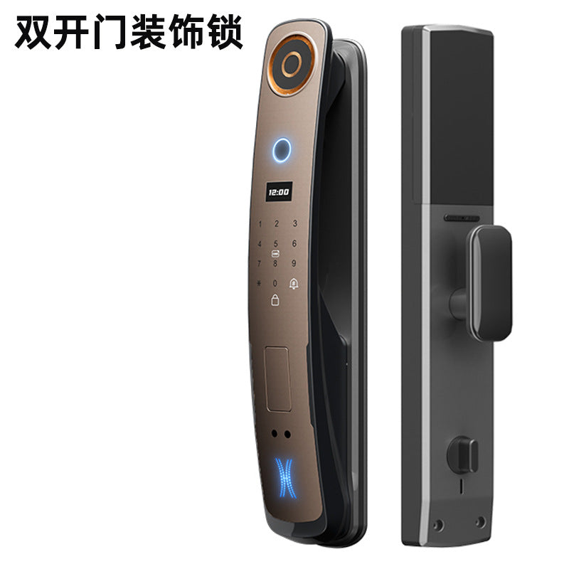 Face recognition fingerprint lock anti-theft door smart door lock fully automatic video intercom digital password lock factory direct operation