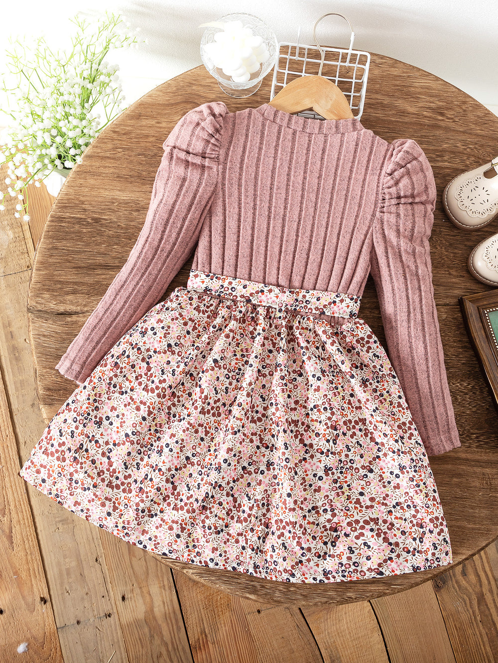 autumn new arrivals: european & american style long-sleeve knitted pullover dress for girls - princess dress for toddlers and young children