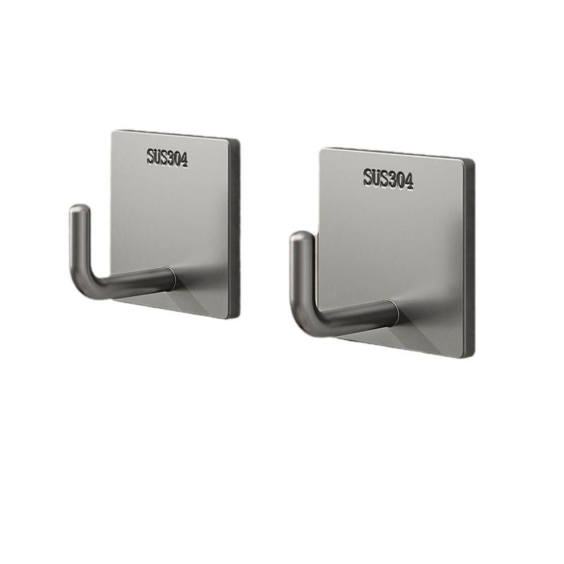 304 stainless steel adhesive hooks - heavy duty, punch-free, wall-mounted towel hooks for bathroom, kitchen, and door backs