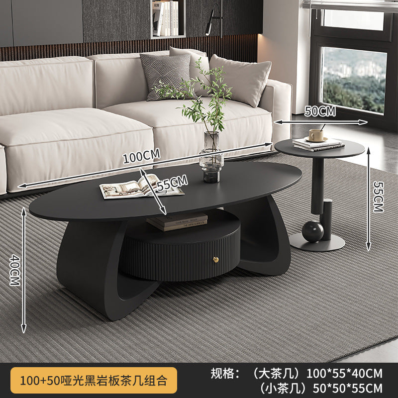 Cream style normcore slate coffee table living room for home coffee table new arrivalaccessible luxury small apartment coffee table combination