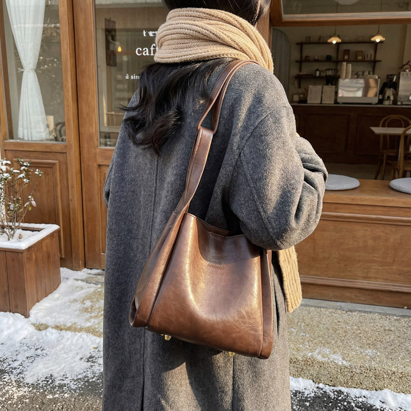 satchel bucket bag women's bag new arrival large capacity easiest for match crossbody bag casualfashionwork clothing shoulder bag