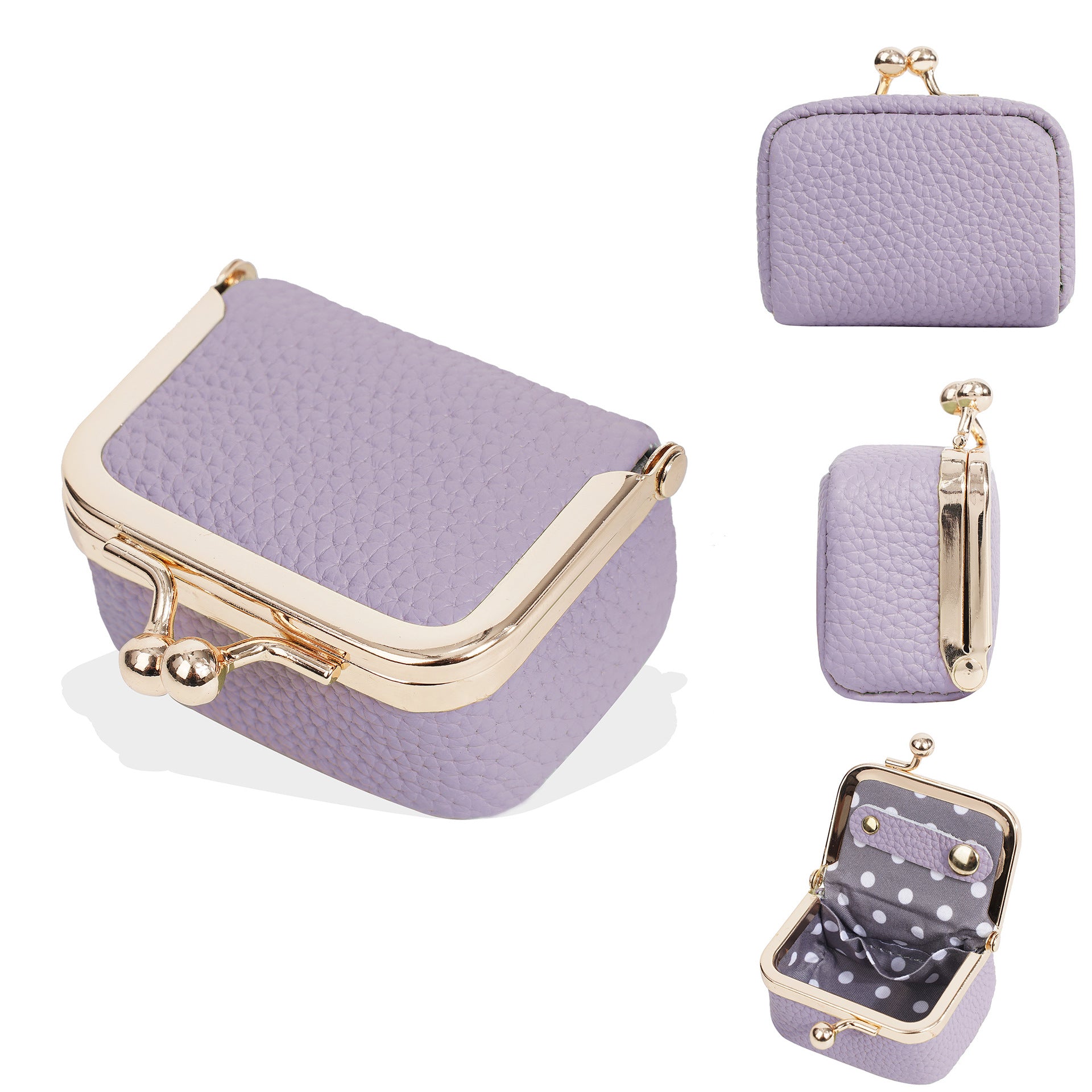 New leather mini bag wallet women's ring earrings jewelry storage box earphones coin mouth gold bag change bag
