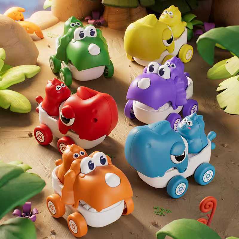 Infant and toddler 0-3 years old early education attracts learning to crawl and pull string animals q cute dinosaur shark scooter kids winding toys