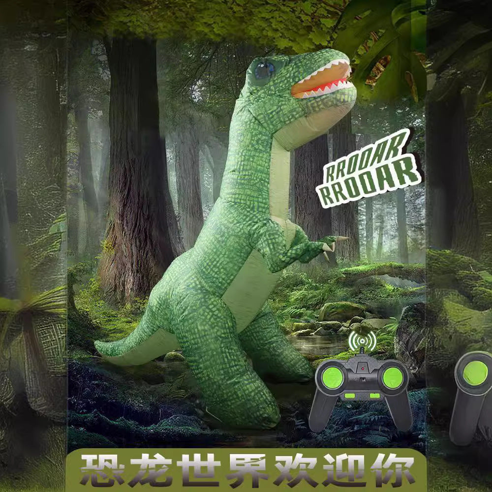 New cross-border children's 1.5m automatic inflatable electric remote control realistic tyrannosaurus rex dinosaur model toy for boys
