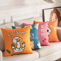 Cartoon throw pillow sofa cushion bed headrest office reading lumbar support backrest pillow with insert - customizable