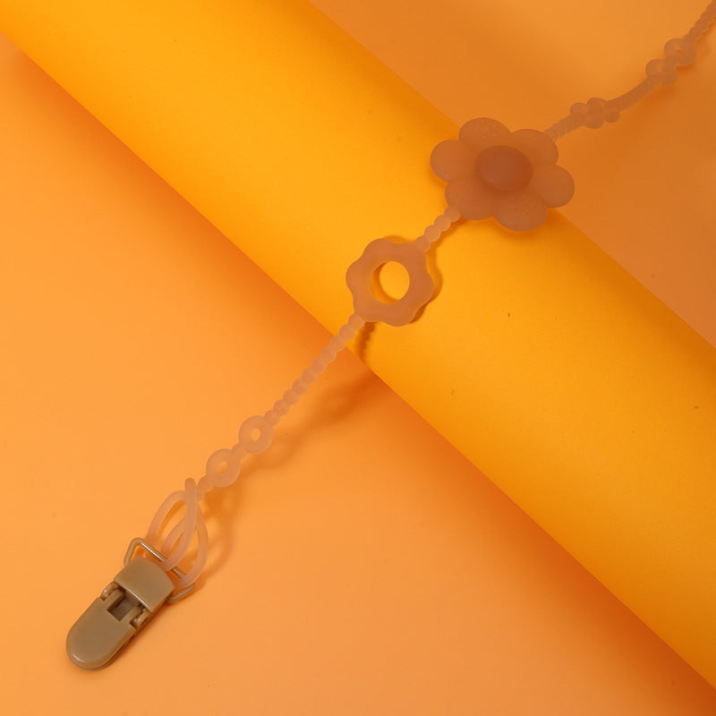 Directly from the manufacturer, infant pacifier silicone chain buckle pacifier chain clip, infant silicone anti-drop chain