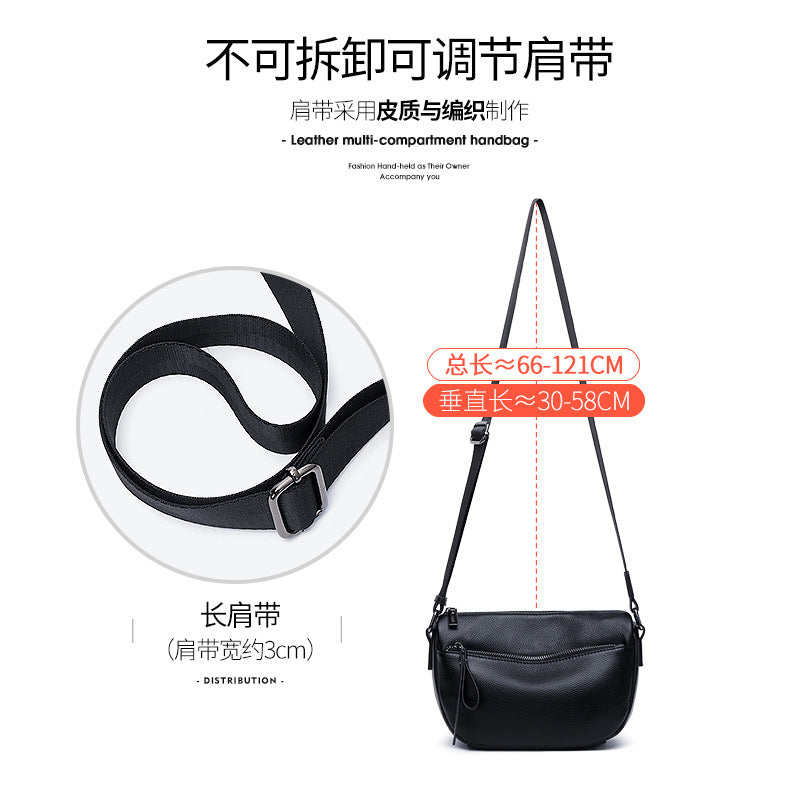 Fashion versatile women's shoulder bag 2025 new spring and summer casual lightweight nylon leather messenger mini