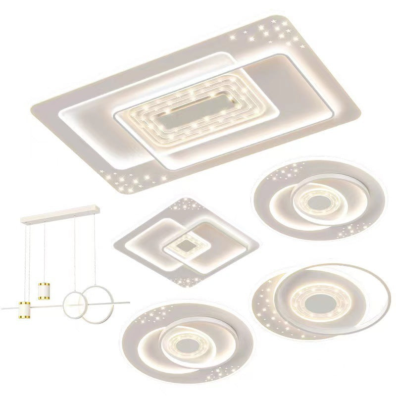 Living room light modern simple atmosphere led ceiling light new bedroom main light whole house combination package Zhongshan lighting