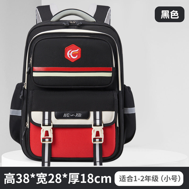 New british style elementary school backpack - large capacity, grades 1-6, boys & girls, lightweight, spine-protecting, wholesale