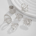 Wholesale alloy ring sets - european & american style, new ocean-inspired accessories, unique & trendy sun & starfish finger rings for women