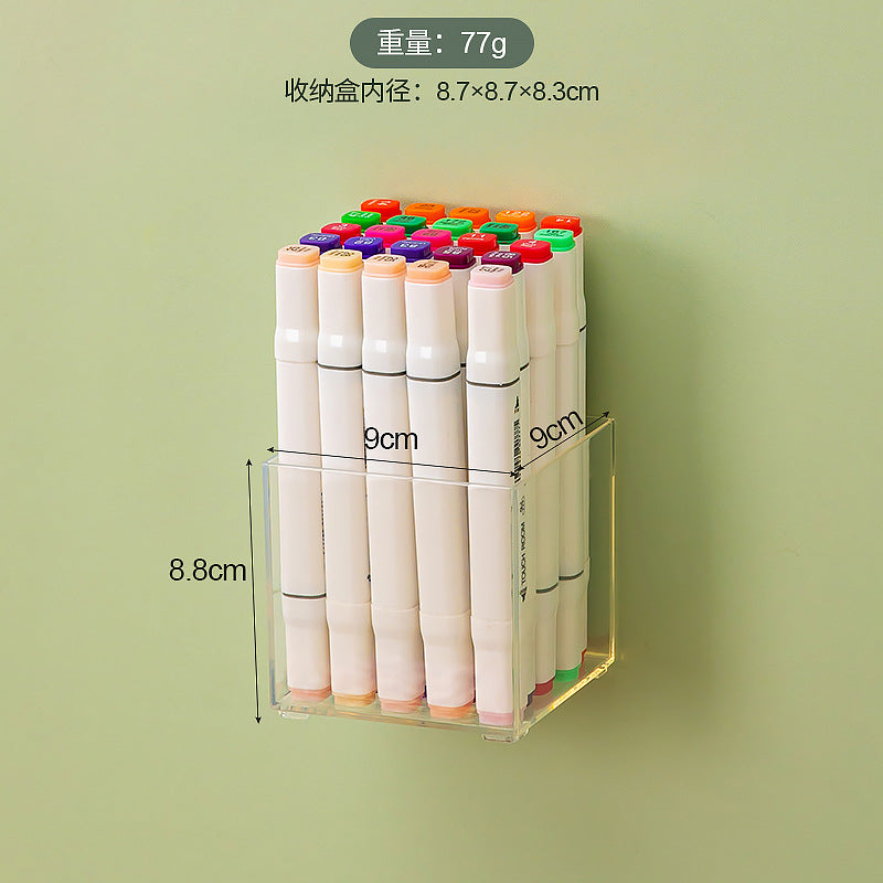 Art raw lead painting special pen holder wall hanging storage box plastic square watercolor pen marker storage box
