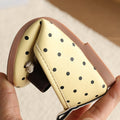 Vancahao girls' korean style polka dot princess shoes,  spring new collection, children's bowknot leather flats, low-cut single shoes