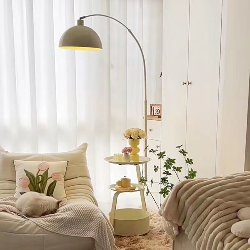 Retro american floor lamp living room sofa side storage ornaments side table medieval style bedroom bedside counter lamp all-in-one