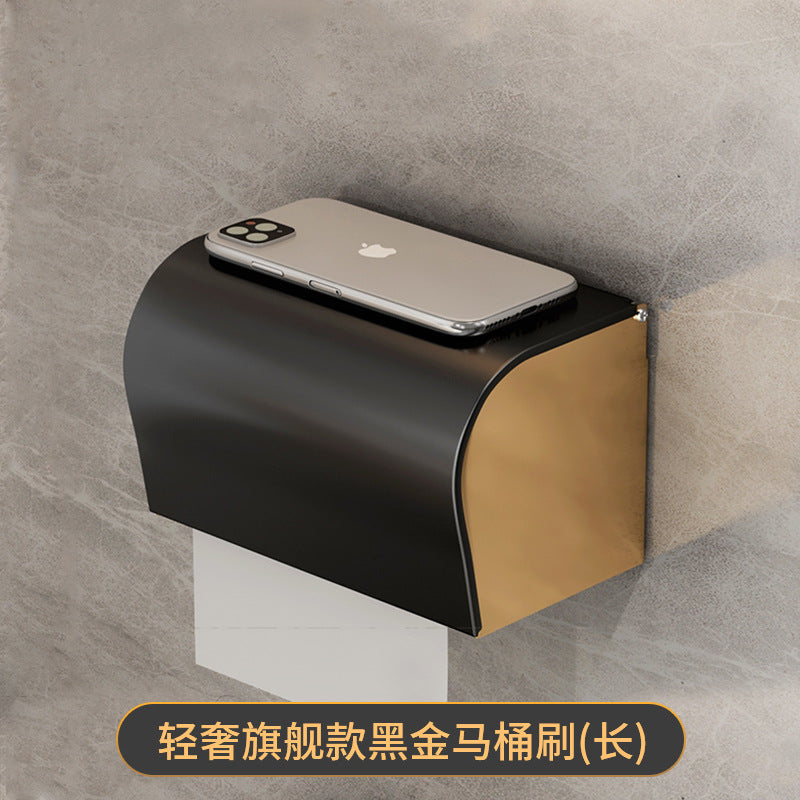 No punching space aluminum storage towel rack, bathroom bathroom bathroom hardware pendant set, net basket towel rack.