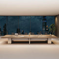Saint-li large conference table, modern minimalist meeting room table and chair set, long table for staff training