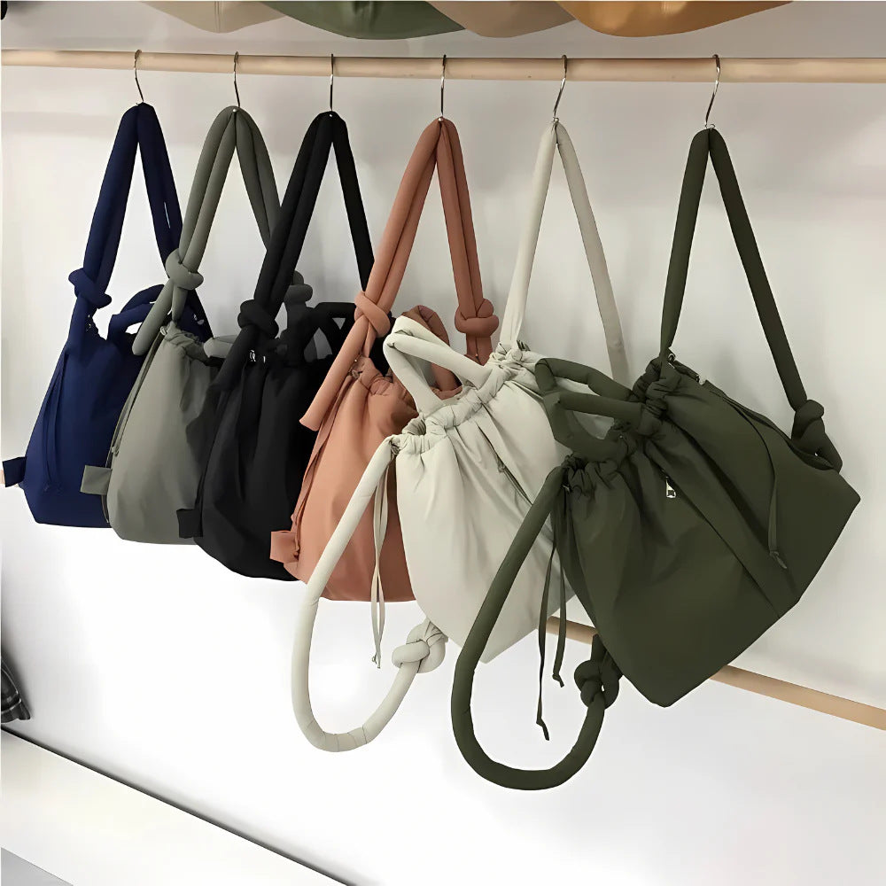 Down cloud bag nylon cotton filled fashion portable tote bag storage bag messenger bag women's bag manufacturer customization