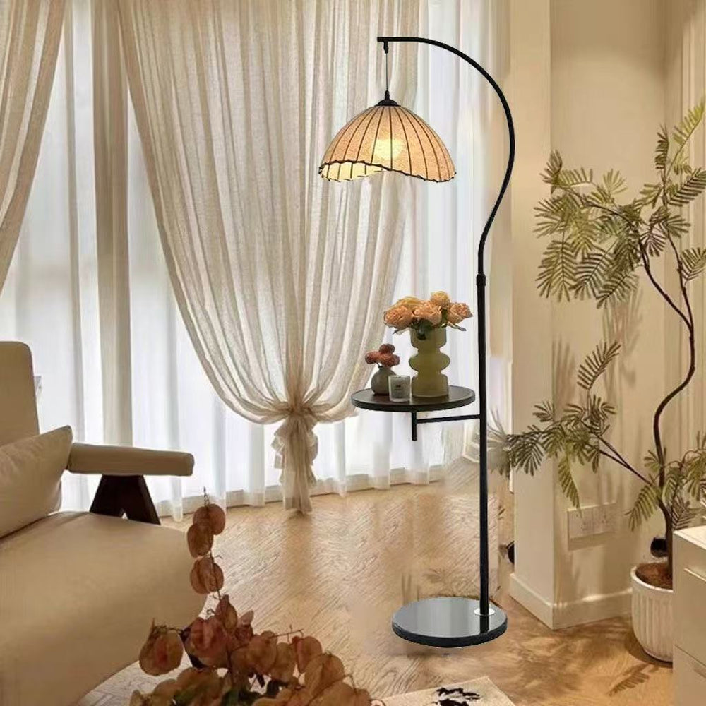 Medieval style floor lamp atmosphere shelf living room sofa decoration bedroom bedside all-in-one table lamp study room new arrival